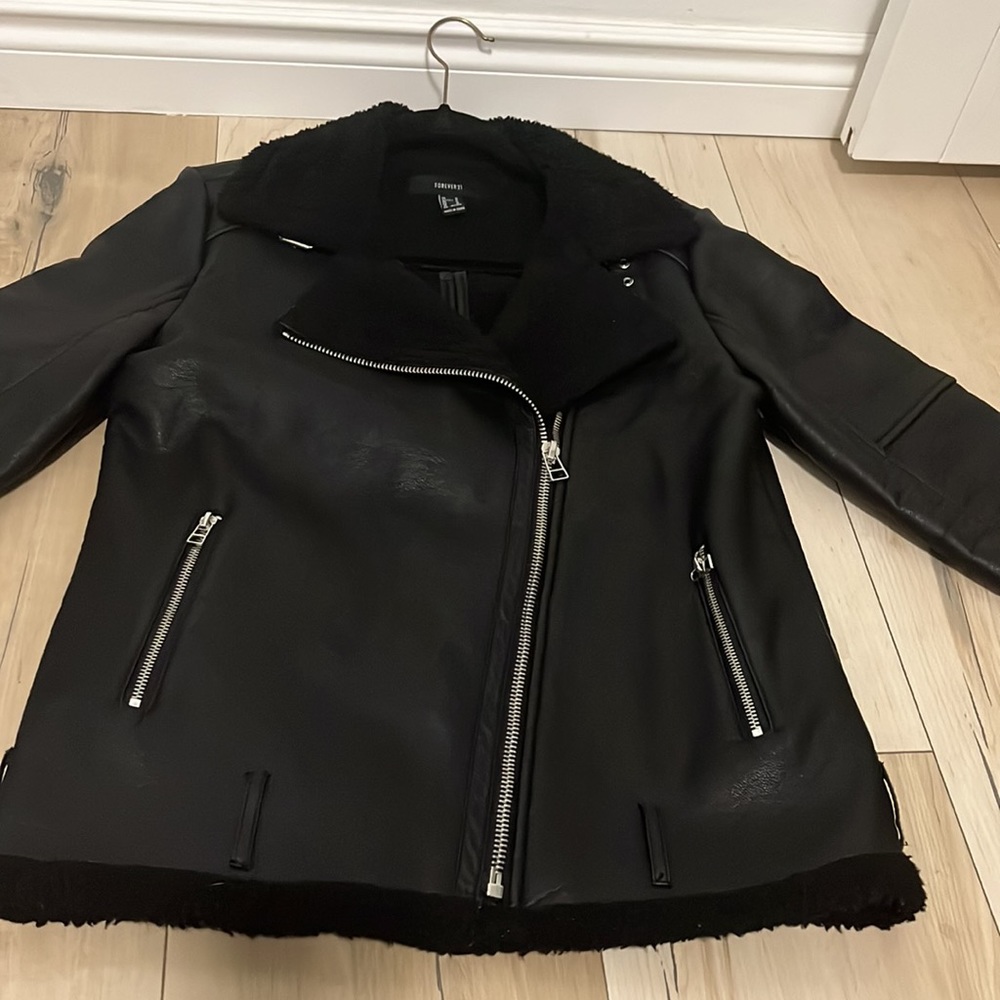 Forever 21 faux leather moto jacket π«π« - Picture 7 of 16